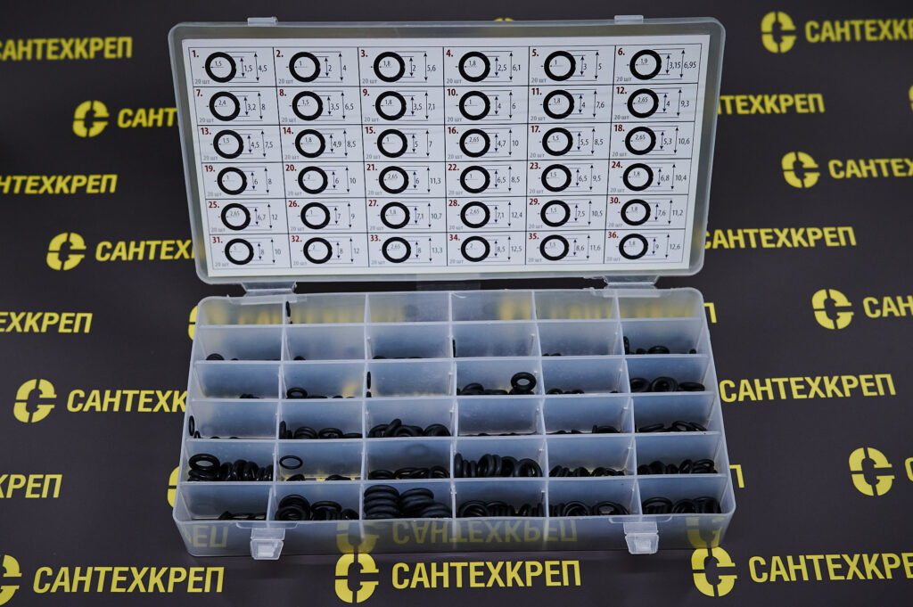 Набор Сантехник №40 в органайзере (720 резиновых колец NBR)